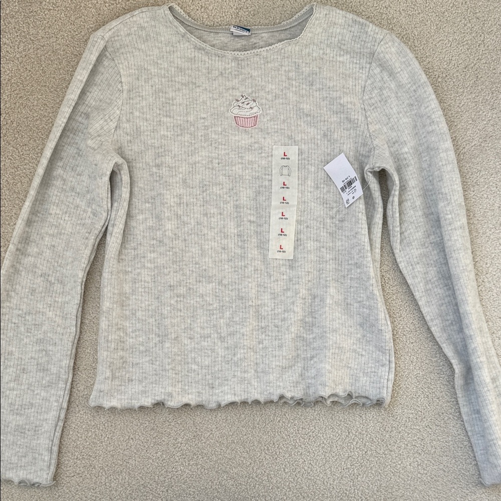 Old Navy Cupcake Embroidery Long Sleeve